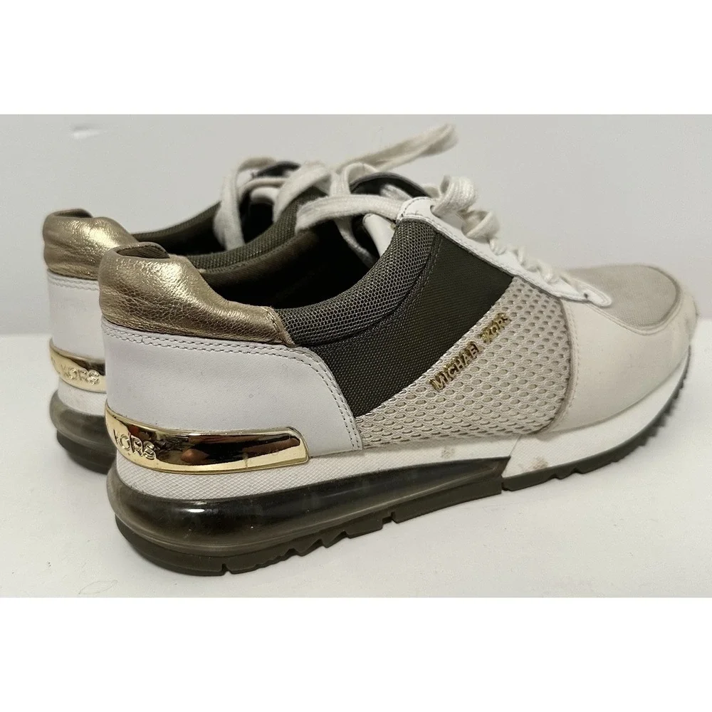 Michael Kors Shoes Womens‎ 8M Trainer Gold Brown Extreme SG18K Lace-Up Sneaker